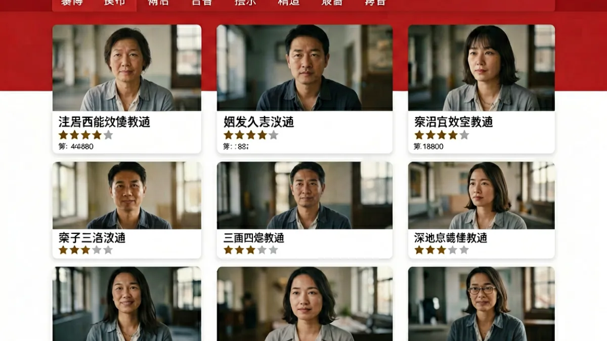 樱桃视频平台首页界面展示，红色主题配色，视频卡片以网格形式整齐排列，顶部显示热门榜单导航